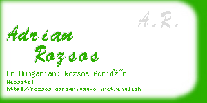 adrian rozsos business card